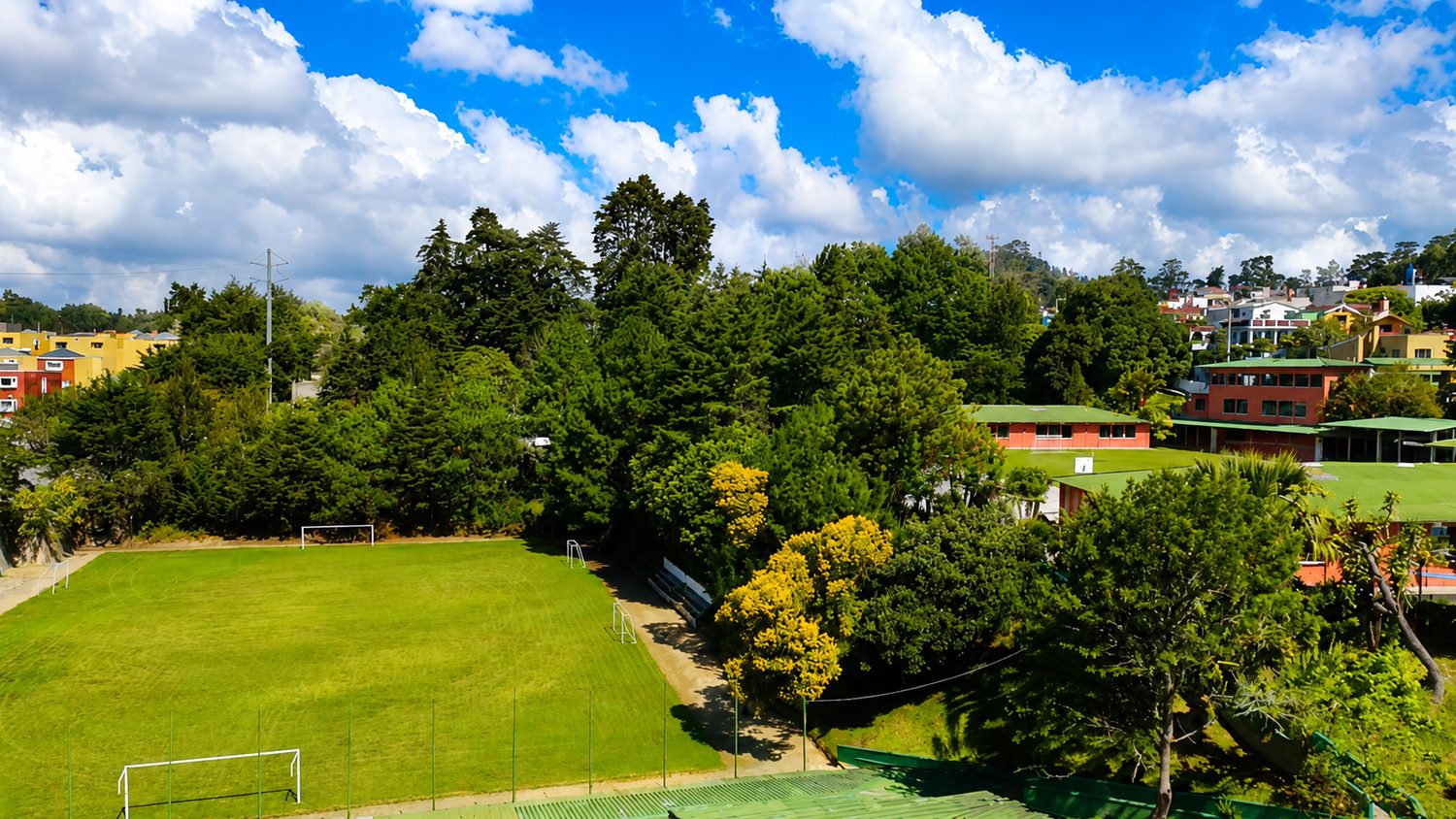 Vista aérea del campus de Discovery School